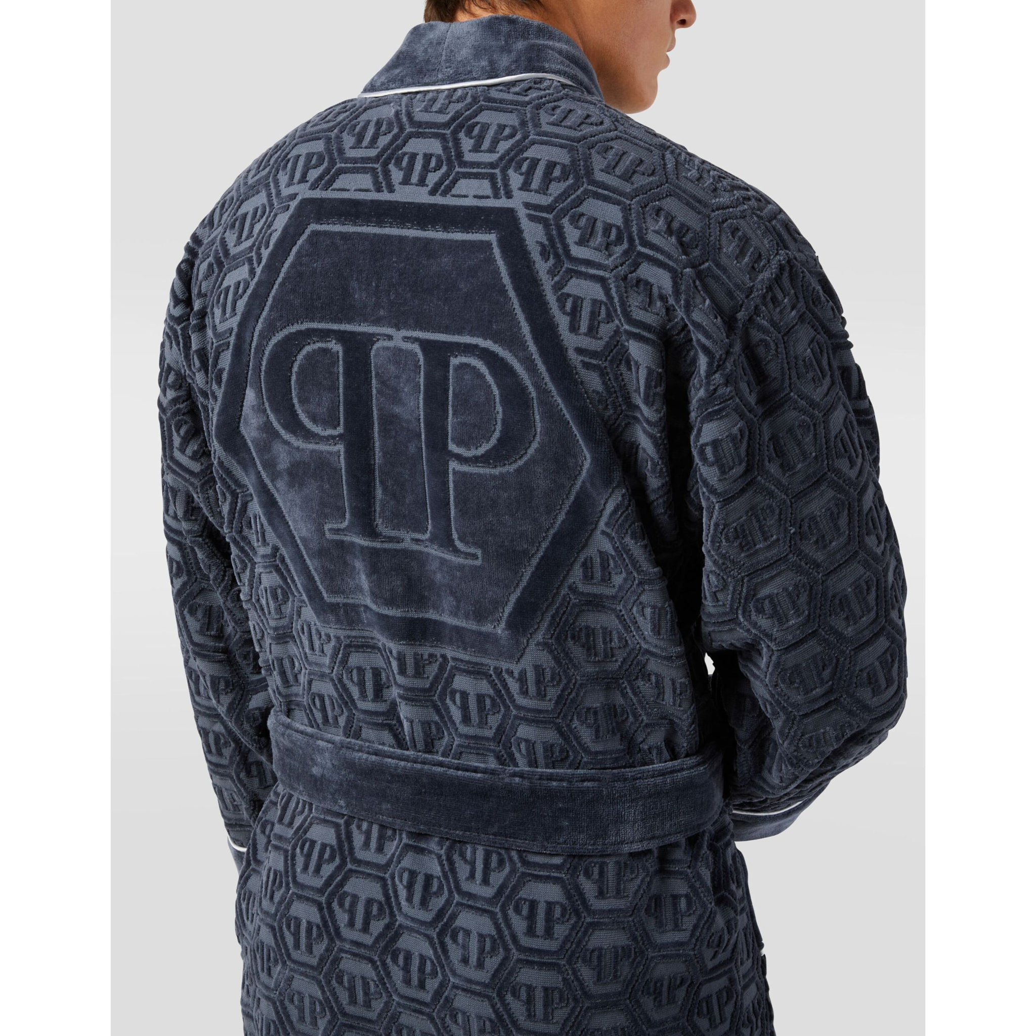 PHILIPP PLEIN Kimono Bathrobe Hexagon