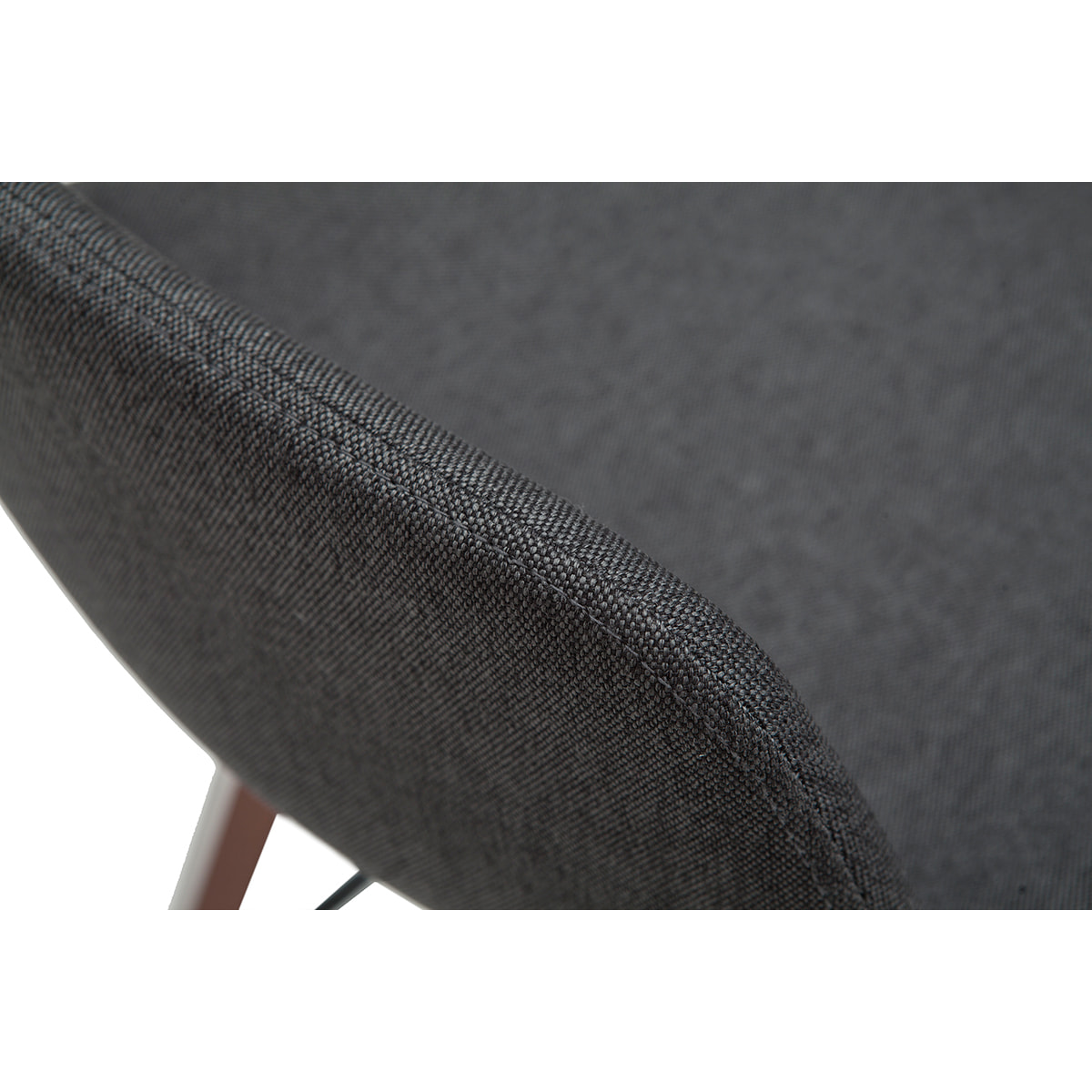 Tabourets de bar design gris foncé et noyer H65 cm (lot de 2) NONIE