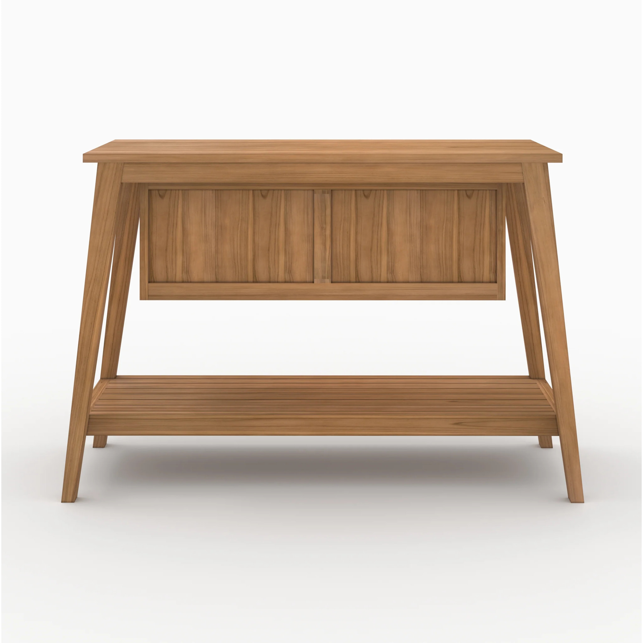 Meuble de salle de bain en bois de teck 120 cm - César