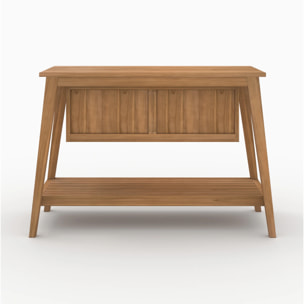 Meuble de salle de bain en bois de teck 120 cm - César