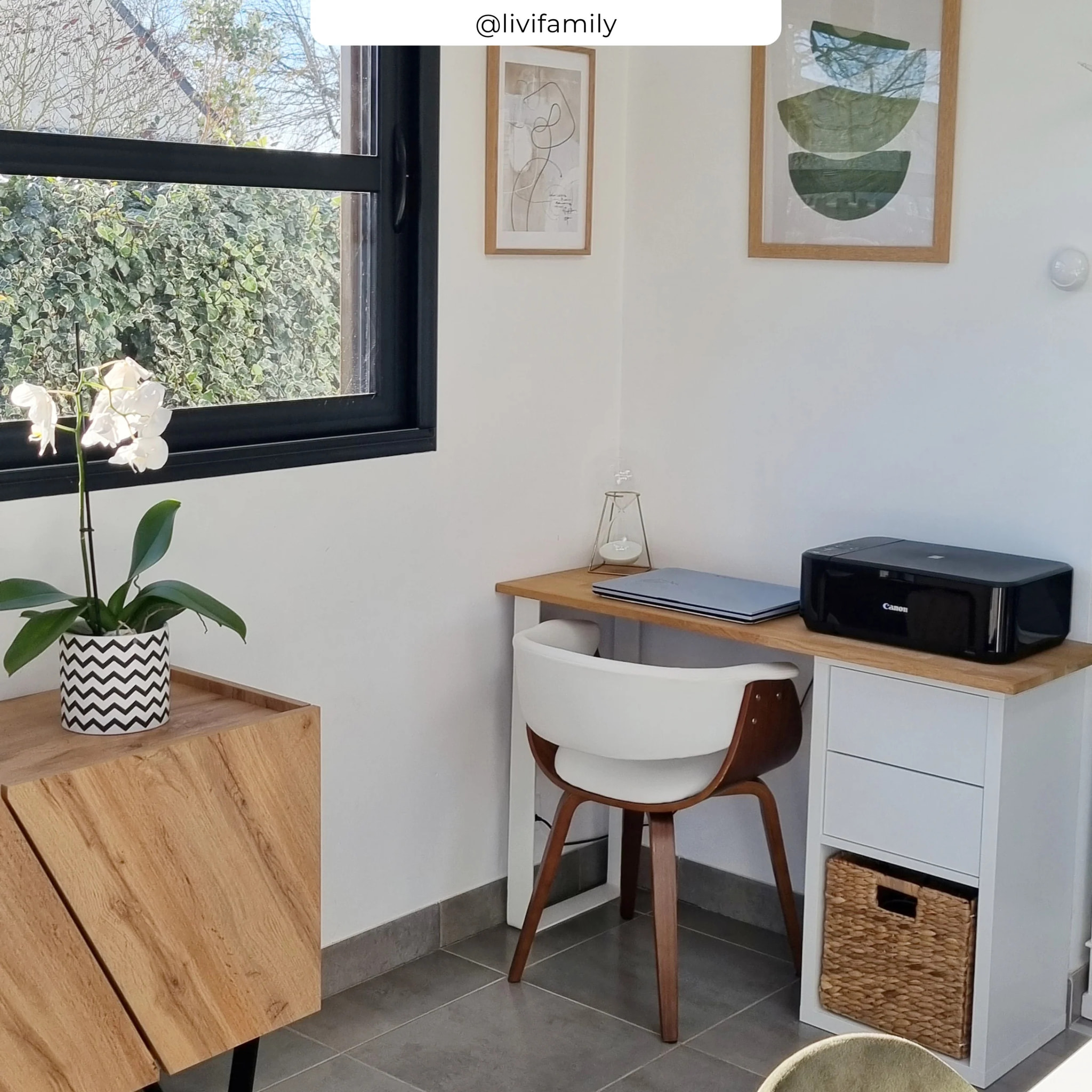 Chaise en cuir synthétique blanc - Piada