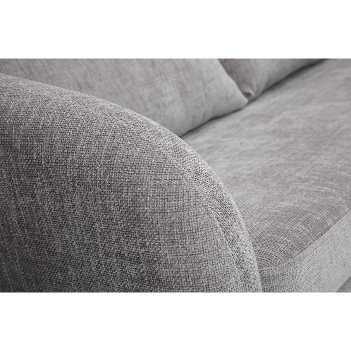 Canapé convertible 2 places en tissu effet velours texturé gris MAHAUT