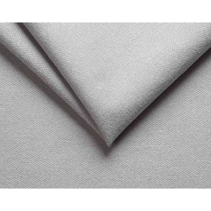 Julia - canapé 3 places convertible couchage quotidien matelas 14 cm en tissu - Gris clair