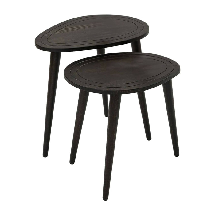 Tavolino da salotto Janequeo, Tavolo basso da caffè, Portariviste per divano, Ripiano da soggiorno, 50x33h52 cm, Antracite