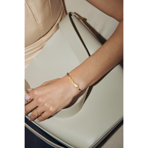 Bracciali Mamá Heart Tourmaline  in Acciaio Placcato Oro