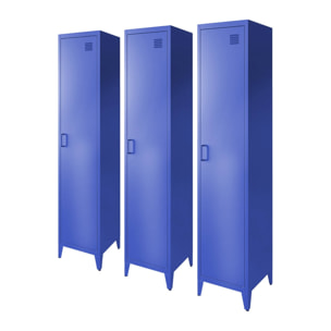 Armoire casier industriel métal 4 espaces de rangement (lot de 3) SOHO