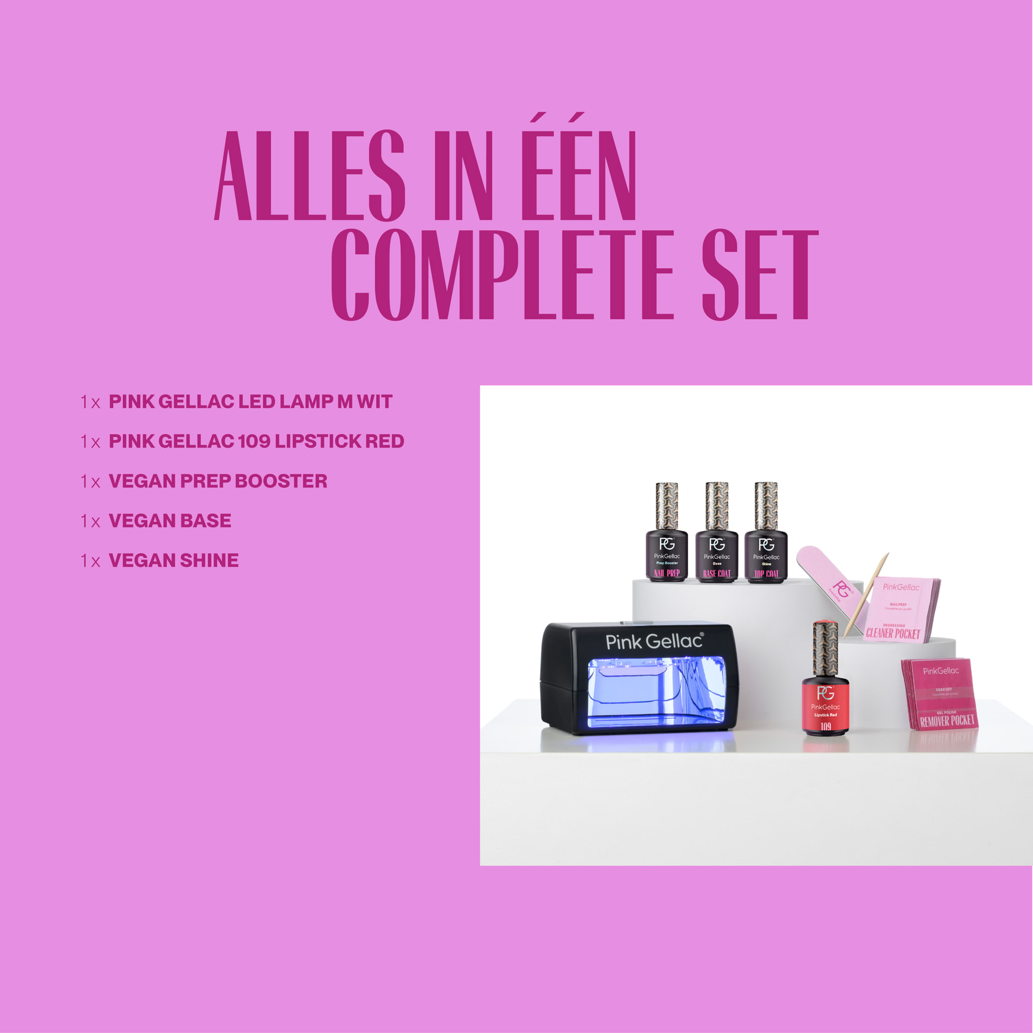Kit de manucure avec lampe UV LED noir