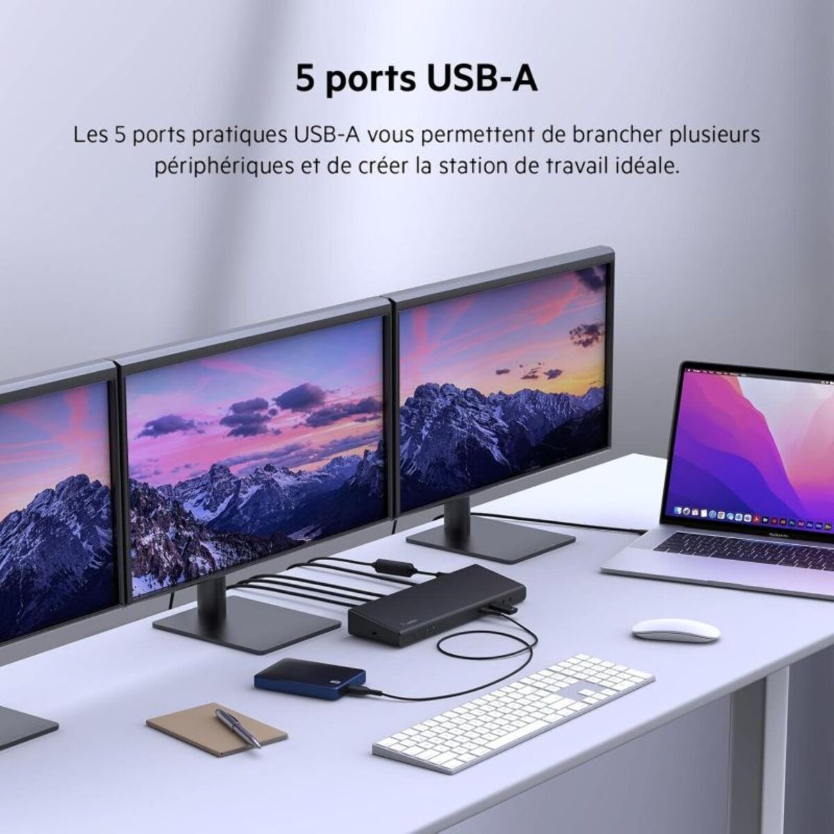 Station d'accueil BELKIN 4K DISPLAYLINK DOCKING STATION