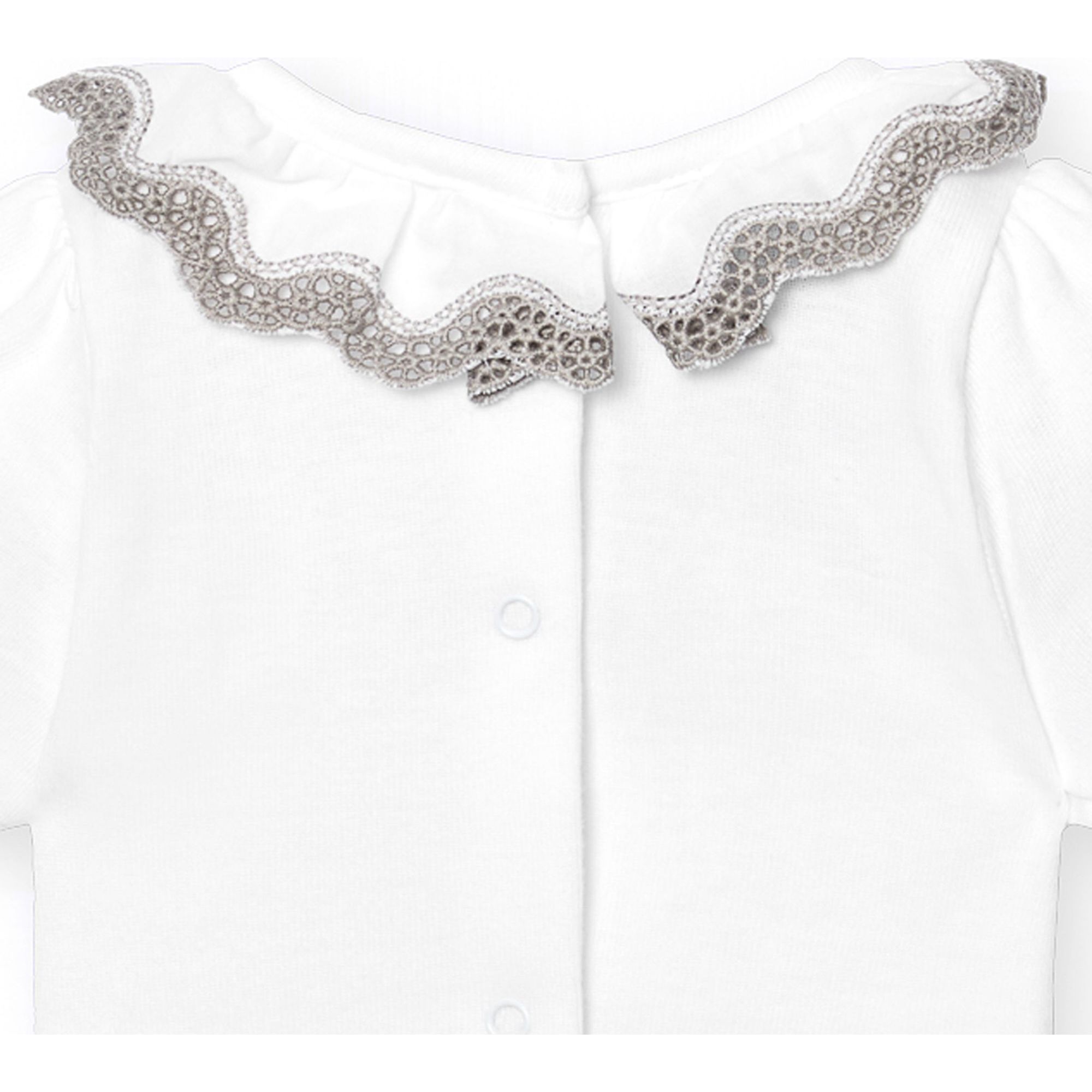 Body bebé manga corta cuello bolillo