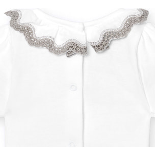 Body bebé manga corta cuello bolillo