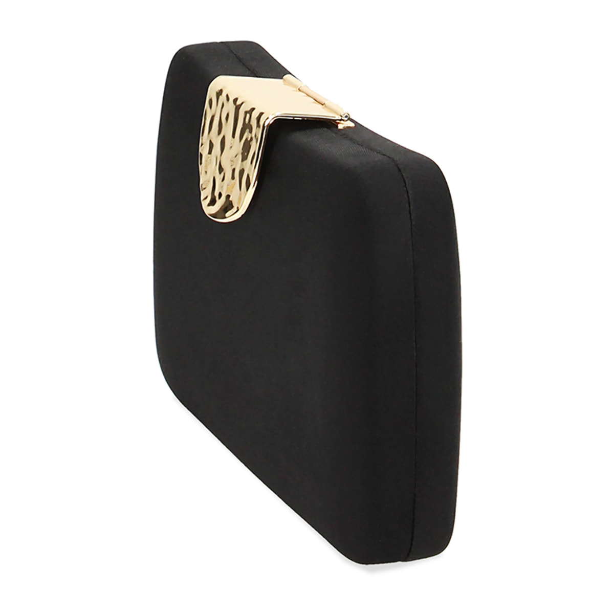 Clutch nera in tessuto