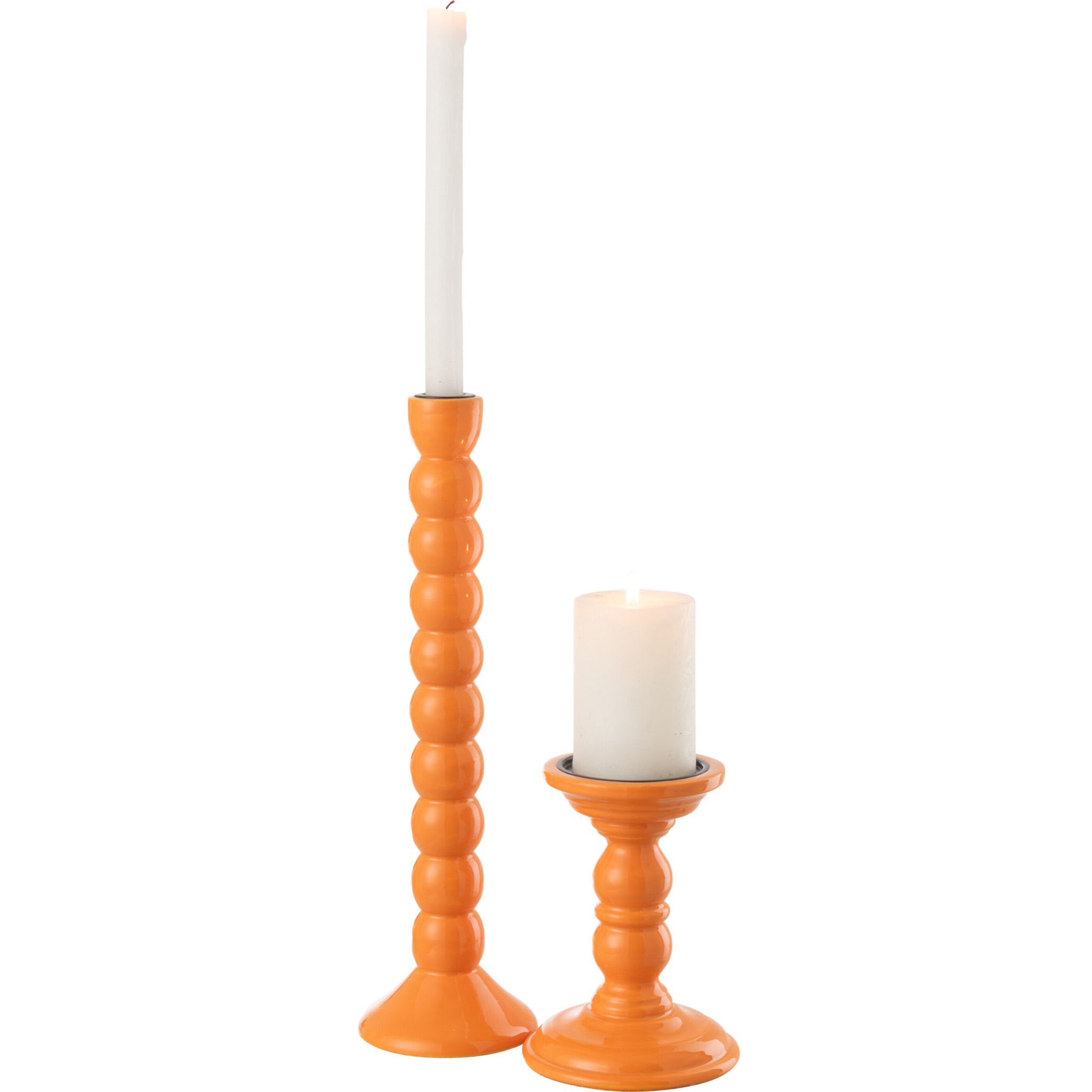 J-Line chandelier - bois de manguier - orange