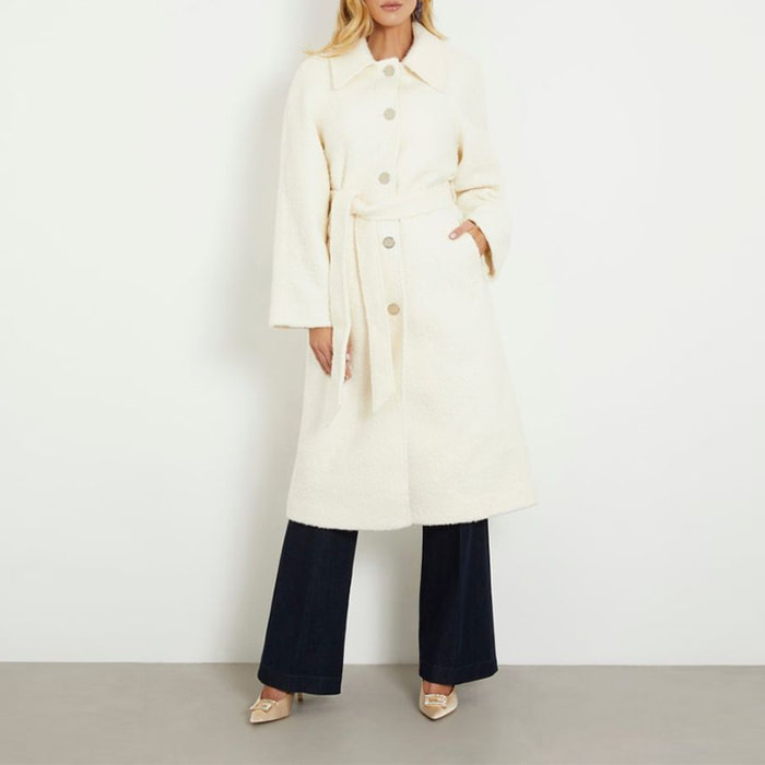 Manteau Terry - coupe classique - crème