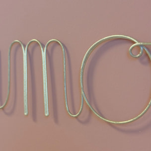 Mot fil de laiton doré 'AMOUR' - Doré