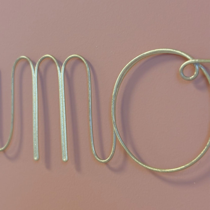 Mot fil de laiton doré 'AMOUR' - Doré