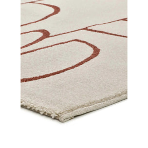 BERUTI Alfombra geométrica en tonos beige y caldera, varias medidas disponibles