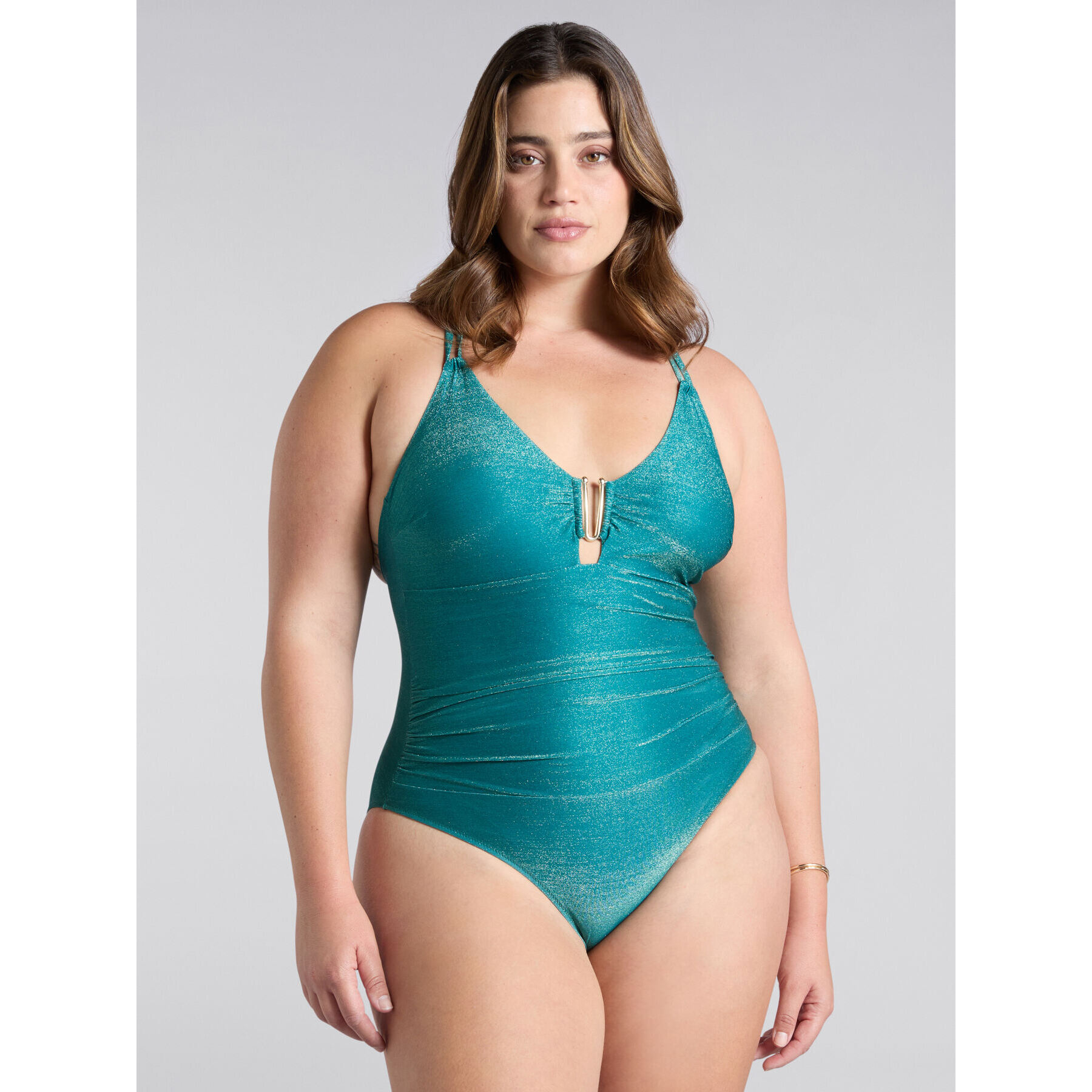 Fiorella Rubino - Bañador de una pieza con control de barriga - Verde