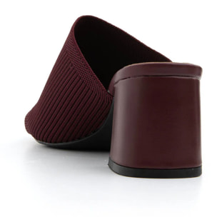 Sabot con tacco largo e fascia microintrecciata - VINO