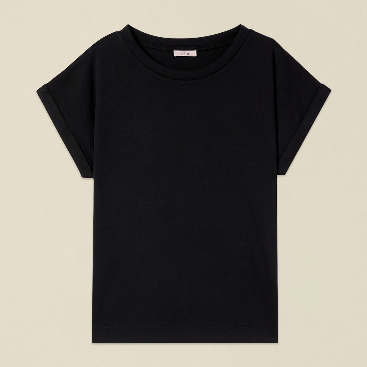 Oltre - T-shirt misto modal - Nero