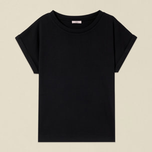 Oltre - T-shirt misto modal - Nero
