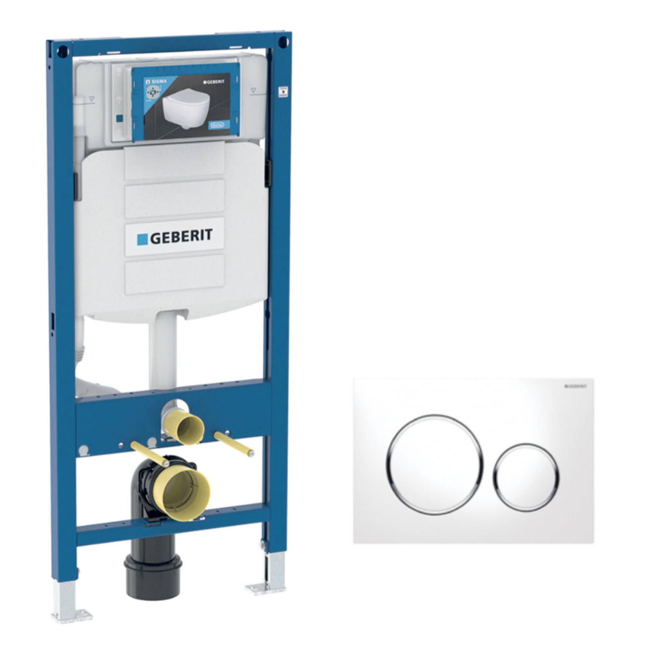 Pack Geberit  DuoFix 320 + Plaque de Commande Sigma 20 Blanc Chrome (SETUP320-PRO5)