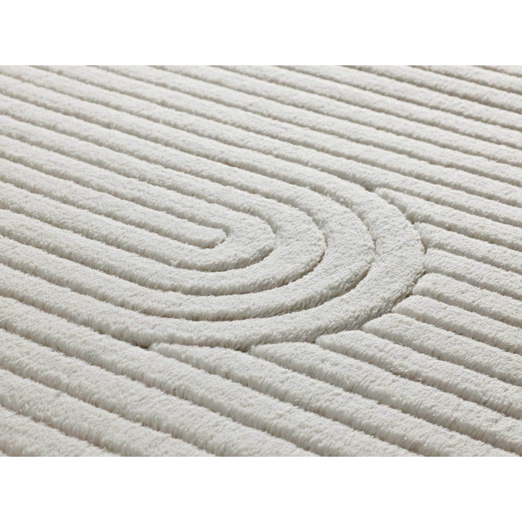 Alfombra lavable con relieve en color blanco Estilo, varias medidas disponibles