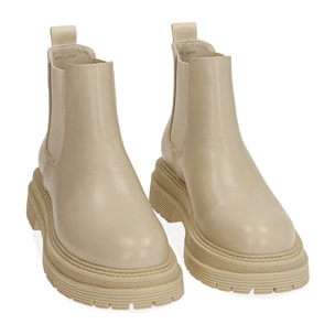 Chelsea boots panna, tacco 5 cm