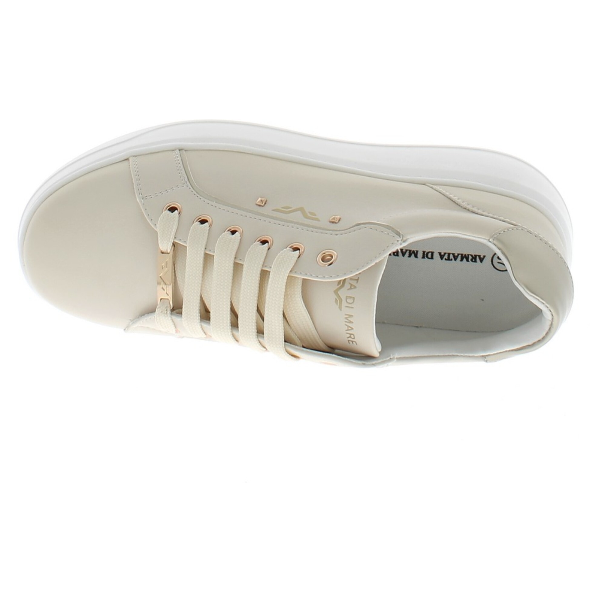 Armata di Mare Scarpe Donna Sneakers Basse con Soletta in Memory Foam AMD S51H31 Light Beige