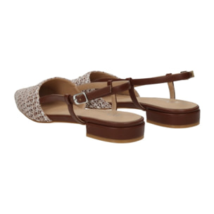 Décolleté sling back Donna Tata Italia Marrone