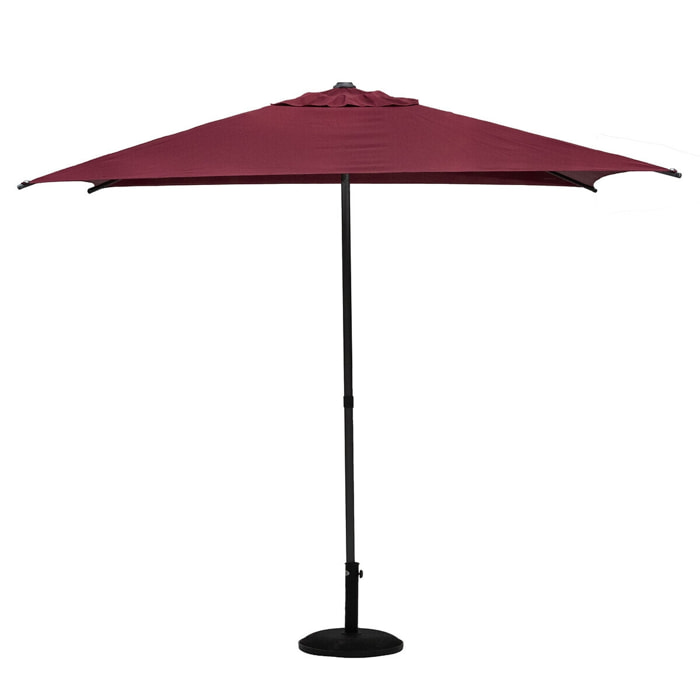 Parasol soya 2,5 x 2,5 m burdeos