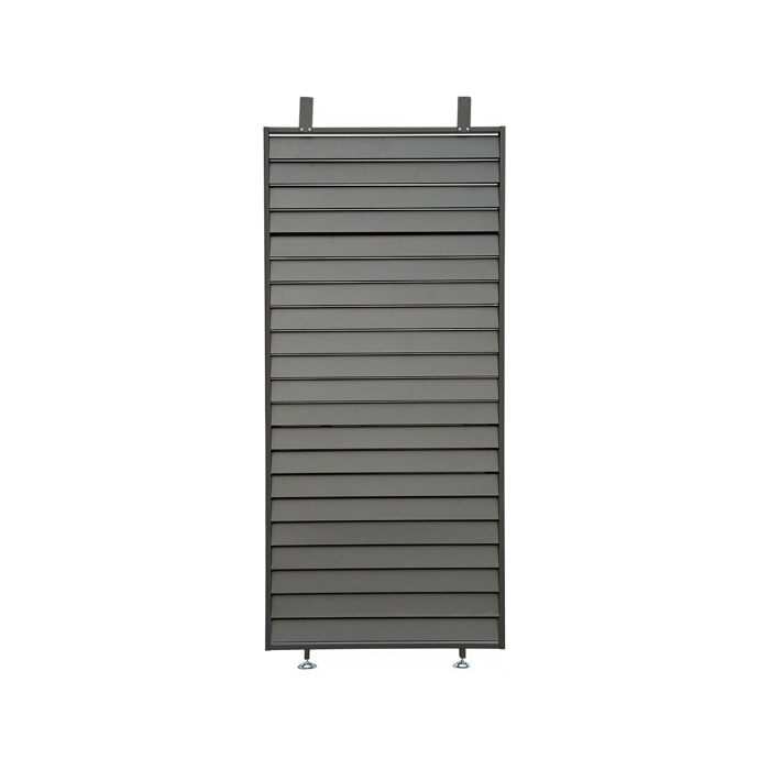 Persienne pour pergola bioclimatique en acier galvanisé "Clifford" - 92 x 4 x 208 cm - Gris