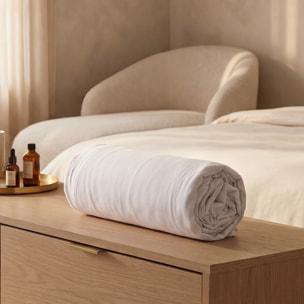 Protège Matelas Songe, Coton Gratté, 200 gr m², Bonnet 30 cm, Blanc, Respirant, Confort Doux, Fabrication Française, Lavable