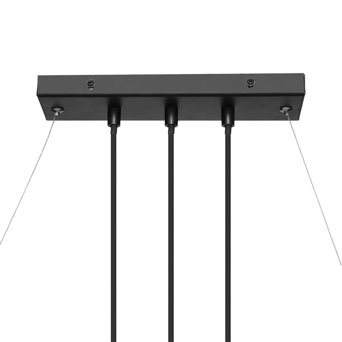 Suspension "Timmy" - métal et pin - noir - L70 cm