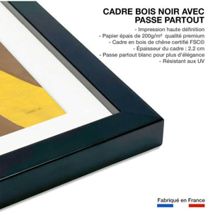 Affiche deco Terres du sud Affiche sous cadre noir