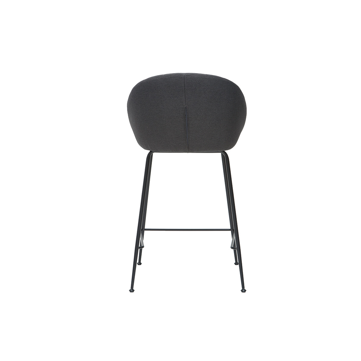 Tabourets de bar design tissu gris foncé 65 cm (lot de 2) SHERU