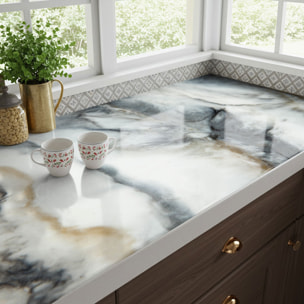 Rouleau revêtement adhésif imperméable - Sticker lavable plan de travail - ÉPOXY ZÉNITH