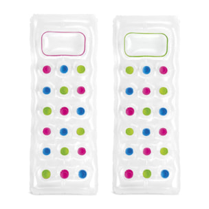 Intex Materassino 18 Buchi con Cuscino, Grigio, 188x71 cm