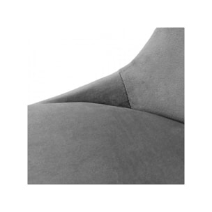 Chaise en velours avec piètement croix en métal noir - COCO