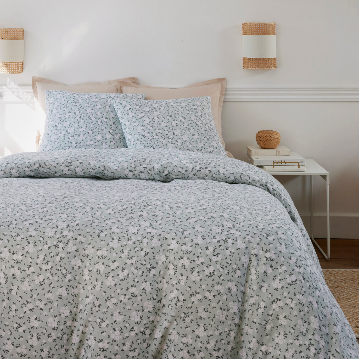 Parure housse de couette imprimé 100% gaze de coton - edana