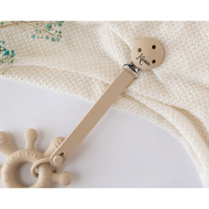 SUJETACHUPETES PINZA SILICONA BEIGE