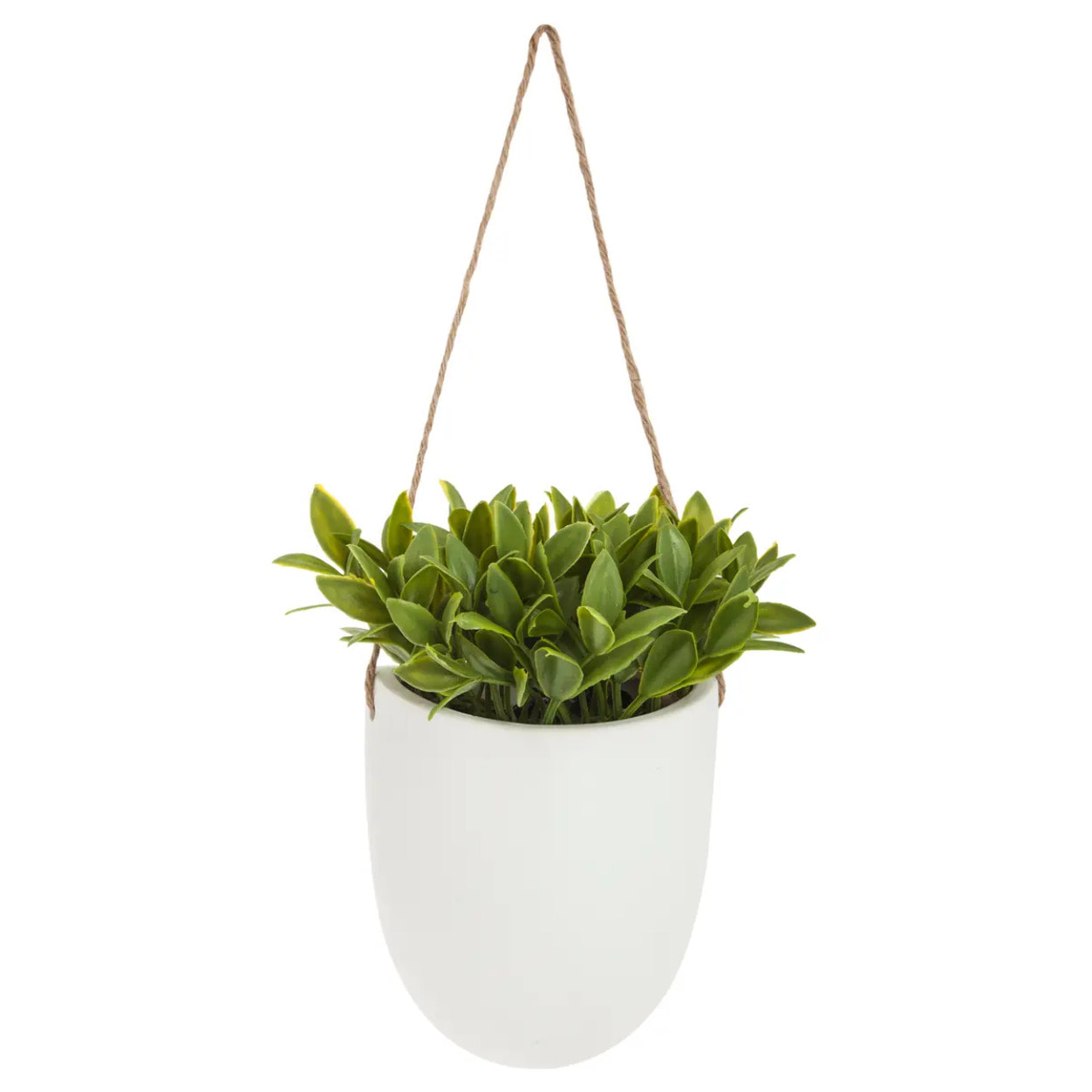 Plante artificielle à suspendre pot céramique H20cm
