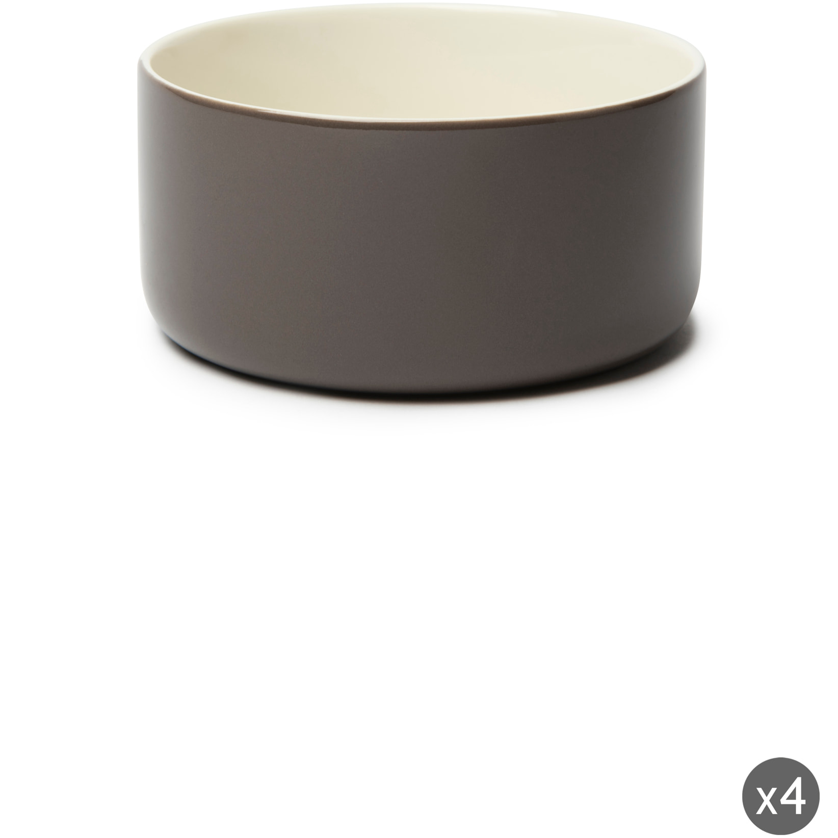 Set 4 bolo 13 cm Excelsa – Nordic Trendy, Porcellana Grigio