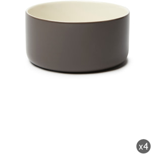 Set 4 bolo 13 cm Excelsa – Nordic Trendy, Porcellana Grigio