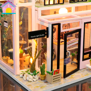Estudio de música. Maqueta 3D realista con gran detalle y luces led.