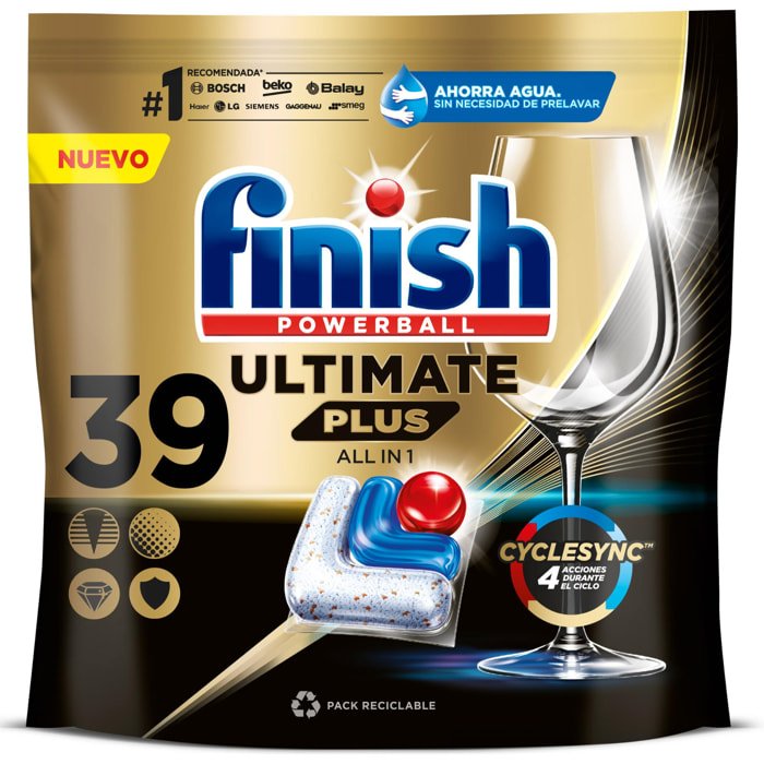 Finish Ultimate Plus 39 Pastillas para lavavajillas