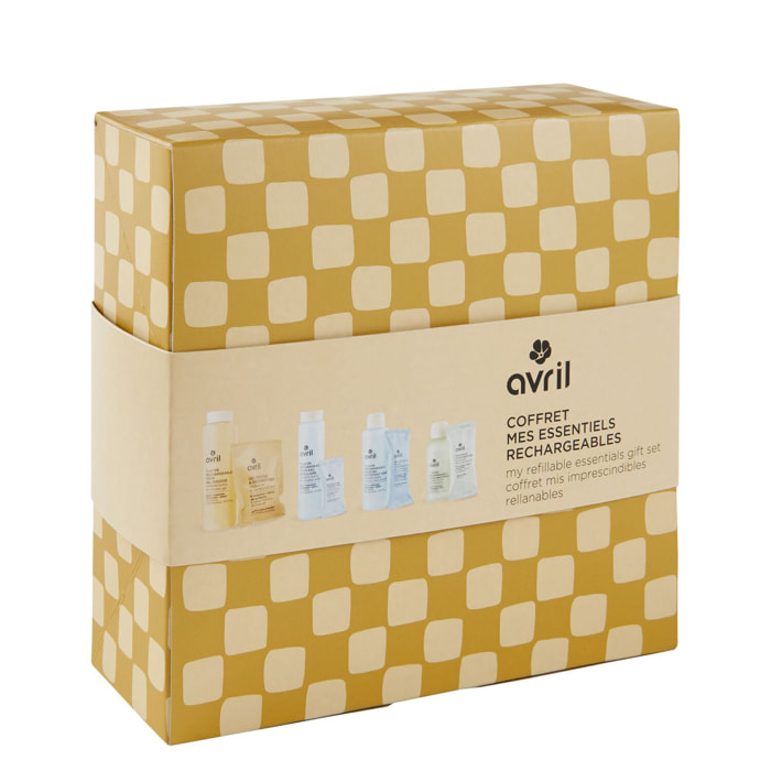 Mes Essentiels Rechargeables - Coffret Gel Douche en Pastille 300ml + 3 Produits