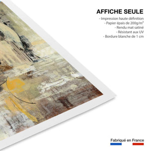 Affiche Lueur couleur crème Affiche seule