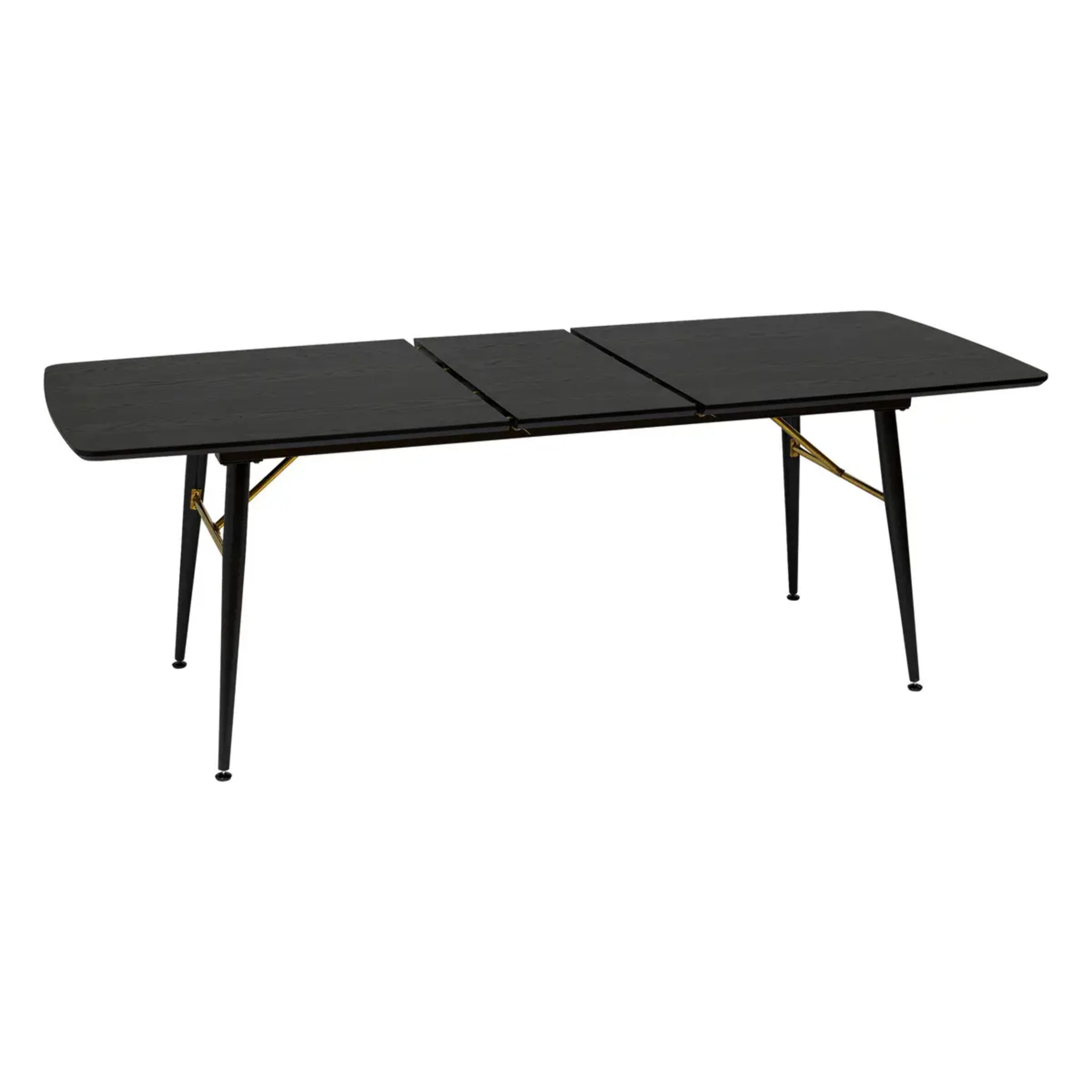 Table à manger extensible Aubrey noir 180x220cm