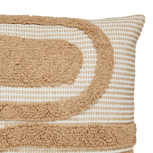 Coussin "Poppy" coton tufté lin 50x50cm