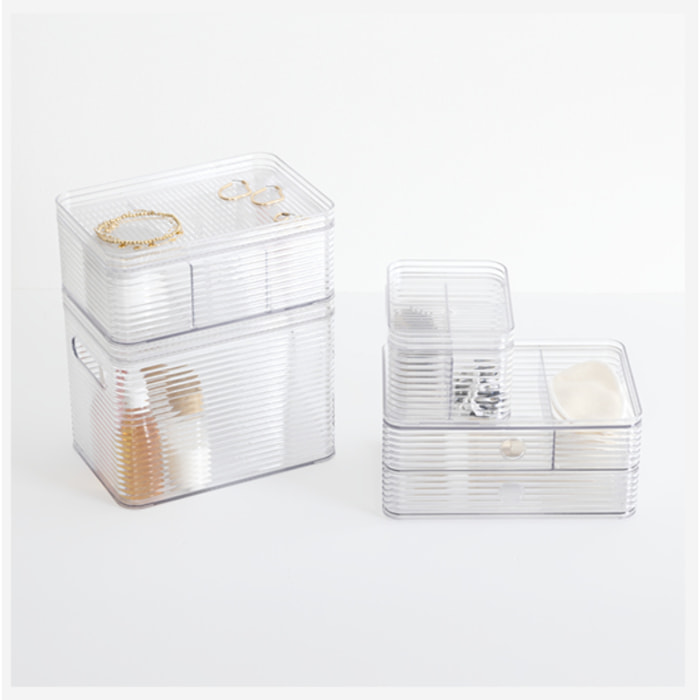 Boîte de rangement "Plastor" gris 4,5L